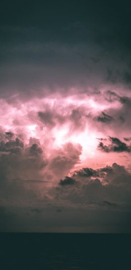 [2436x1125]天空 海平线 云层 光亮 苹果手机壁纸图片
