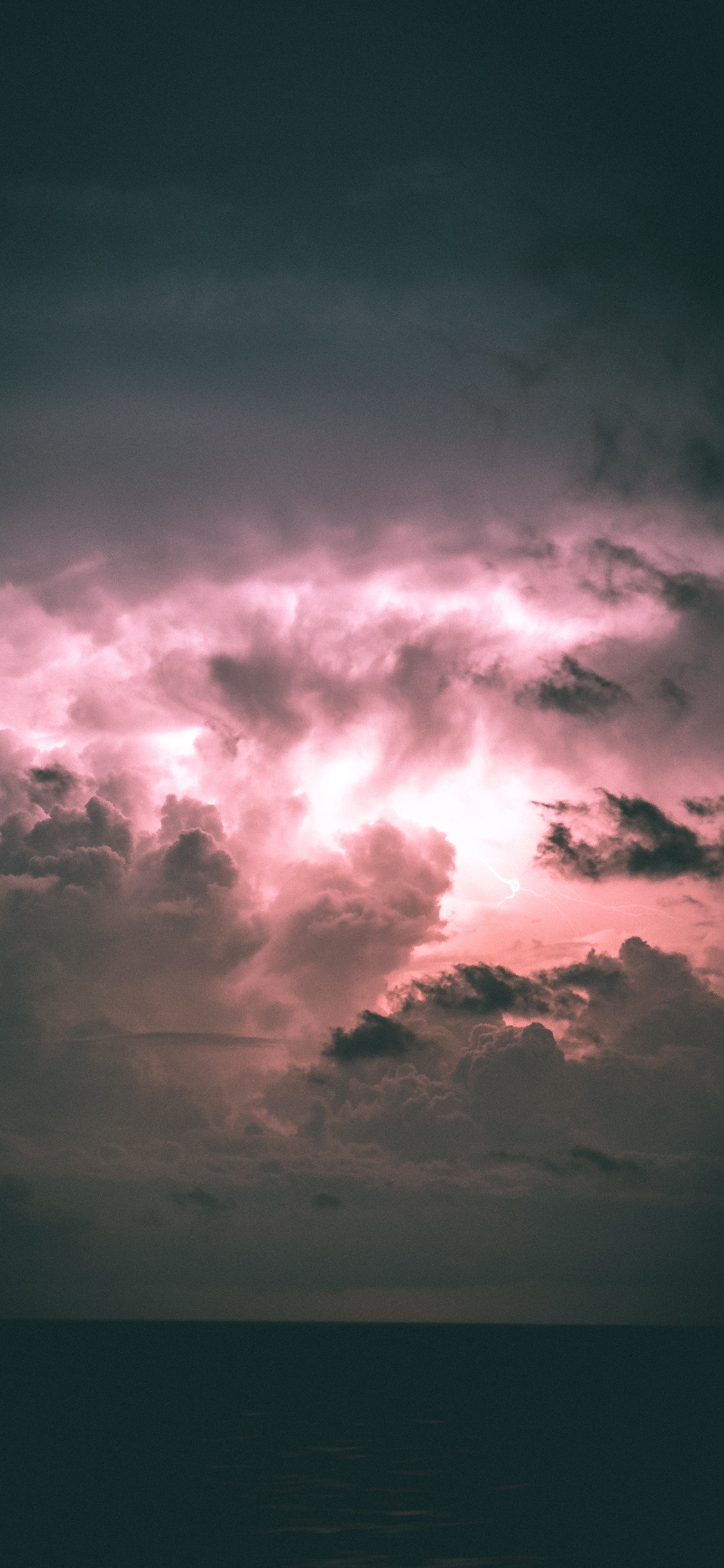 [2436×1125]天空 海平线 云层 光亮 苹果手机壁纸图片