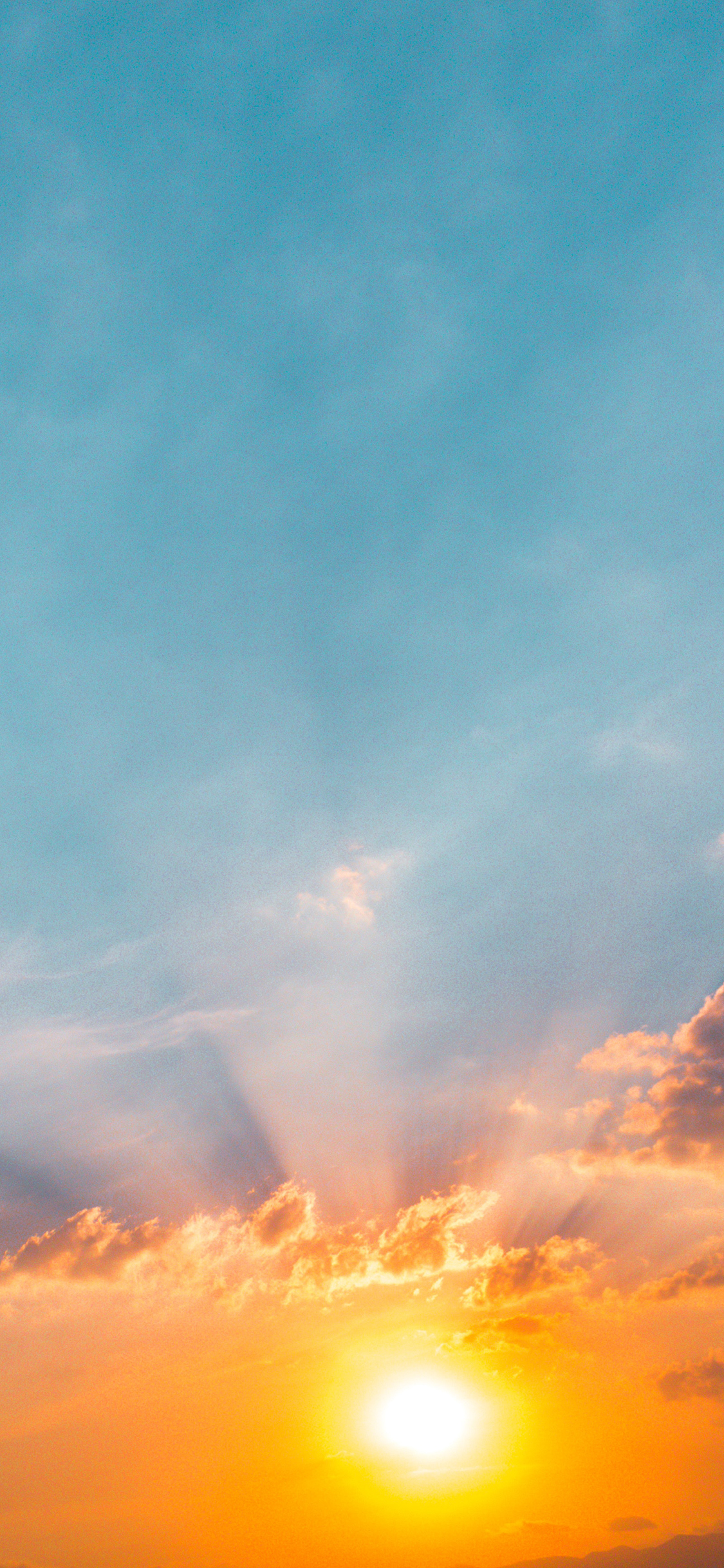 [2436×1125]天空 渐变 夕阳 云彩 苹果手机壁纸图片