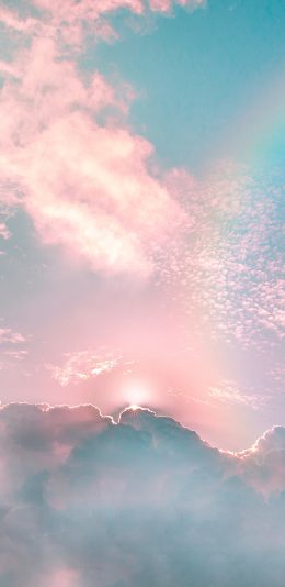 [2436x1125]天空 渐变 彩虹 天空 苹果手机壁纸图片