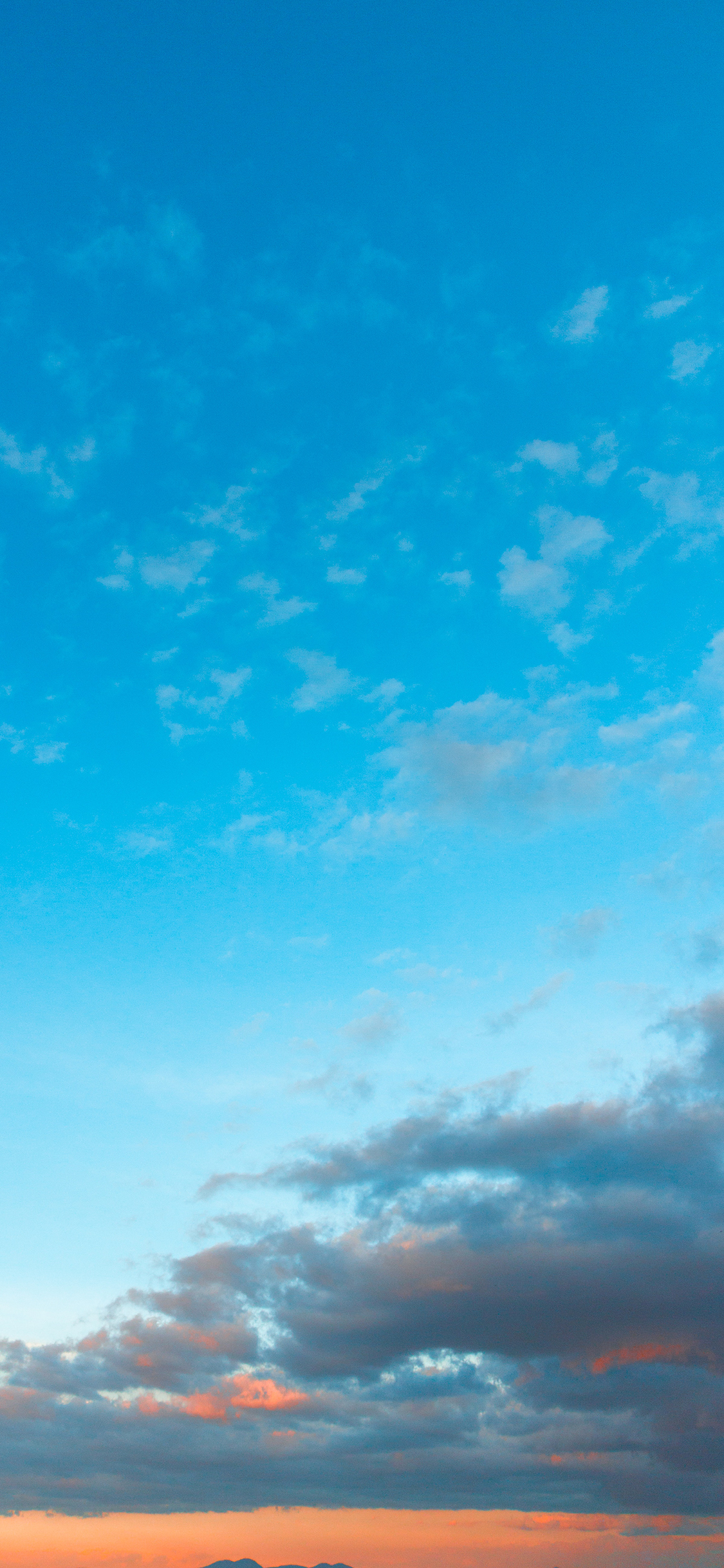 [2436×1125]天空 渐变 蓝天 云彩 苹果手机壁纸图片