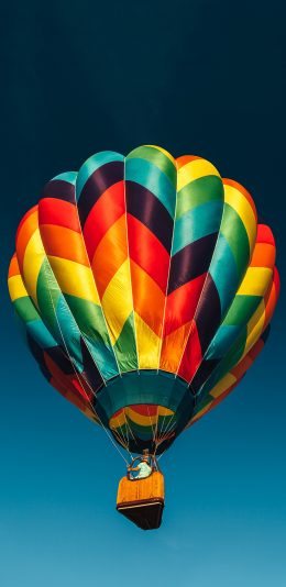 [2436x1125]天空 热气球 悬空 娱乐 苹果手机壁纸图片