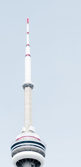 [2436x1125]天空 电视塔 顶部 高处 苹果手机壁纸图片