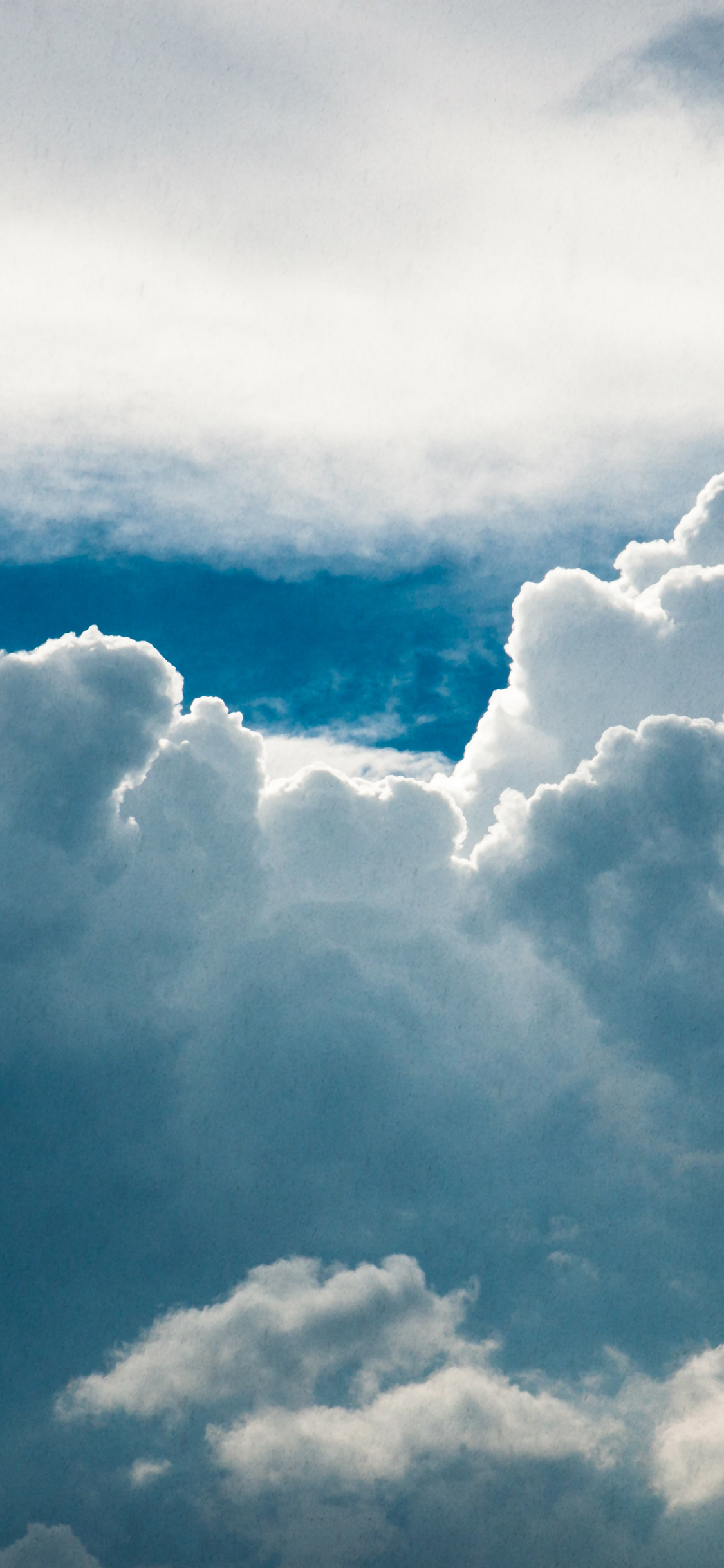 [2436×1125]天空 蓝天白云 唯美 云层 苹果手机壁纸图片