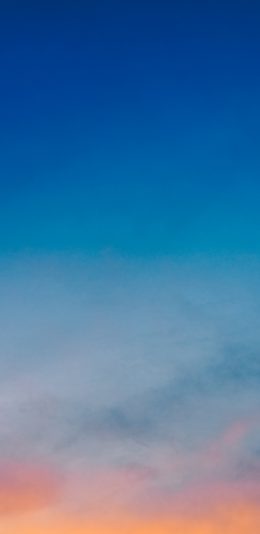 [2436x1125]天空 蔚蓝 渐变 夕阳 苹果手机壁纸图片