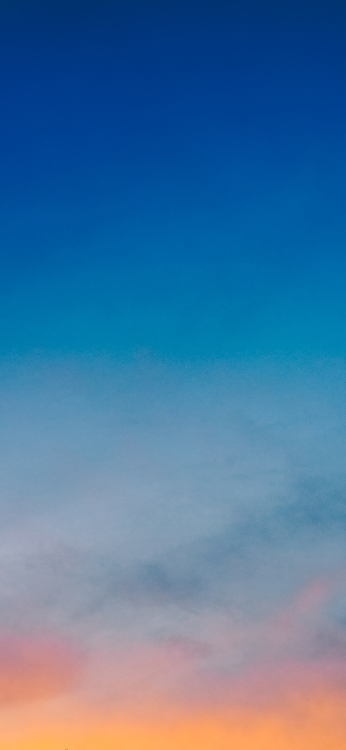 [2436×1125]天空 蔚蓝 渐变 夕阳 苹果手机壁纸图片