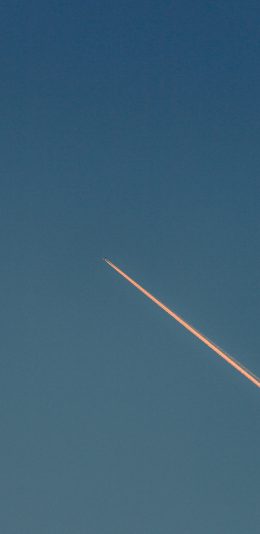 [2436x1125]天空 飞机 航空 尾气 苹果手机壁纸图片