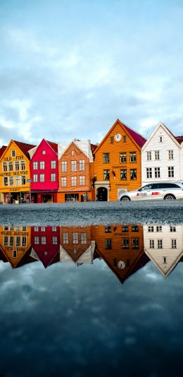 [2436x1125]威尼斯 水城 建筑 倒映 苹果手机壁纸图片