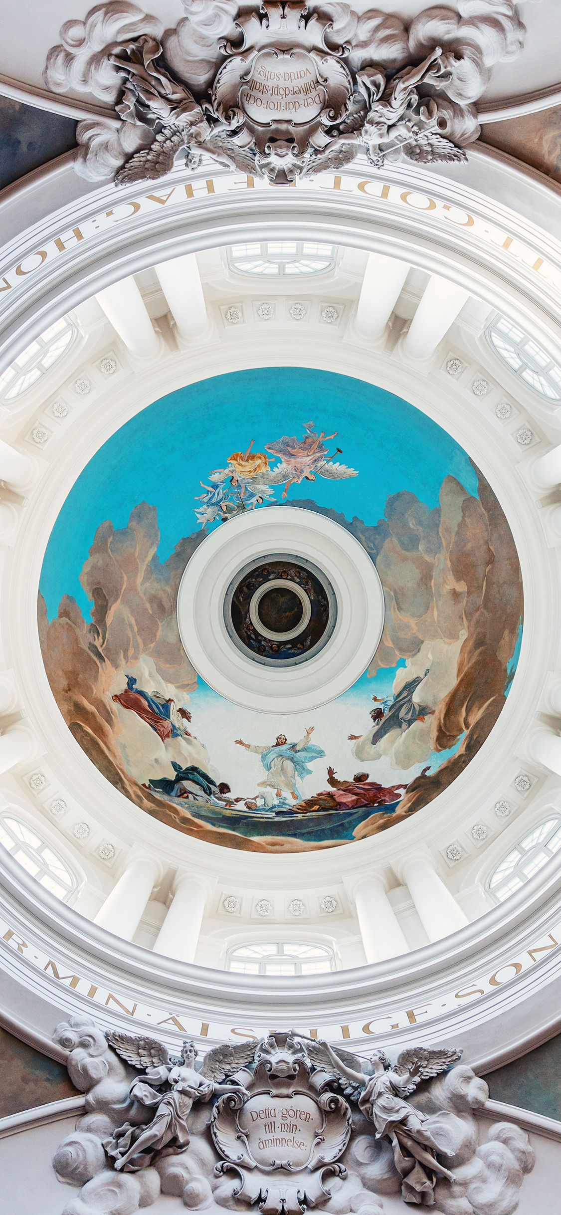 [2436×1125]室内 穹顶 设计 插画 苹果手机壁纸图片