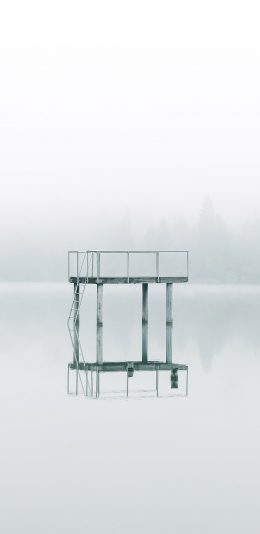 [2436x1125]对称 倒映 湖面 水平面 静止 苹果手机壁纸图片