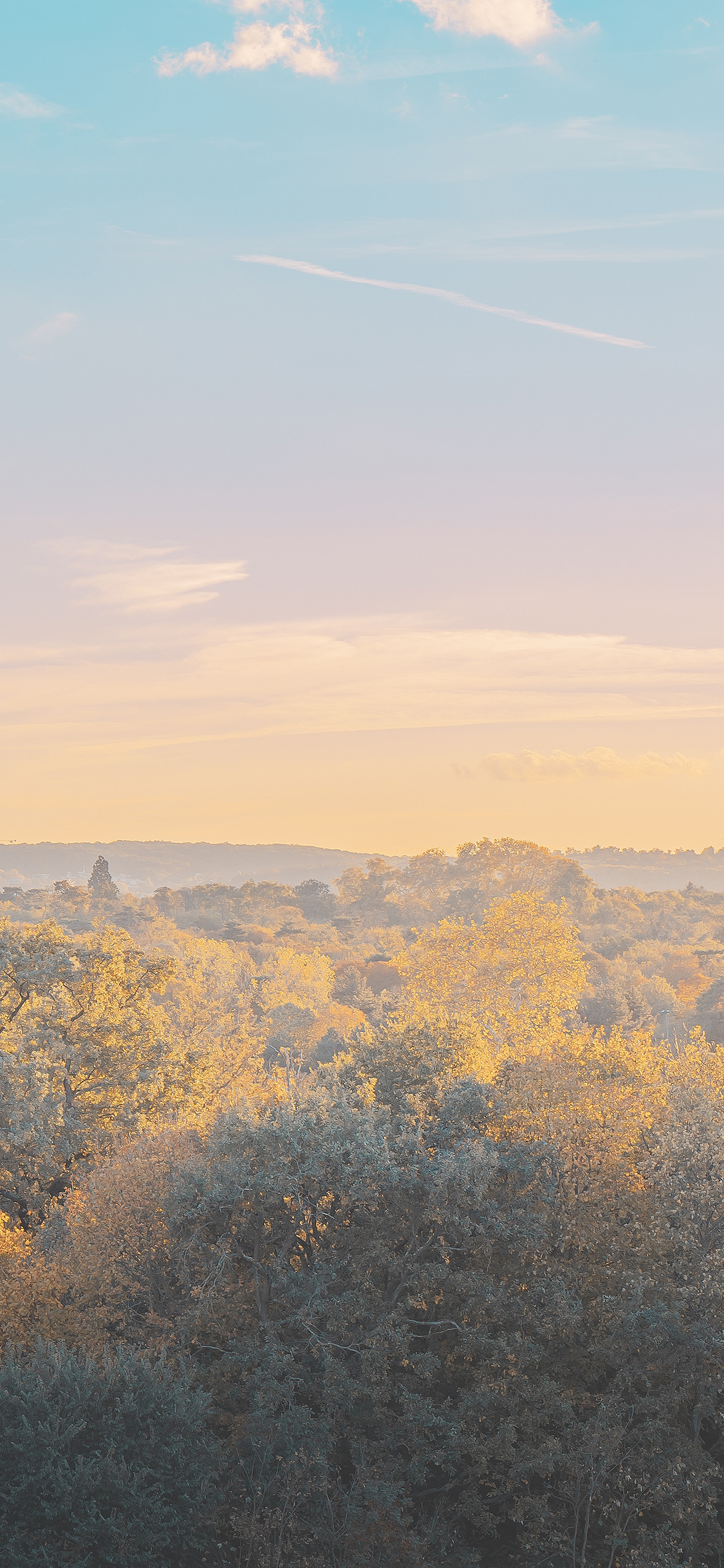 [2436×1125]就是 渐变 天空 唯美 暖色 苹果手机壁纸图片