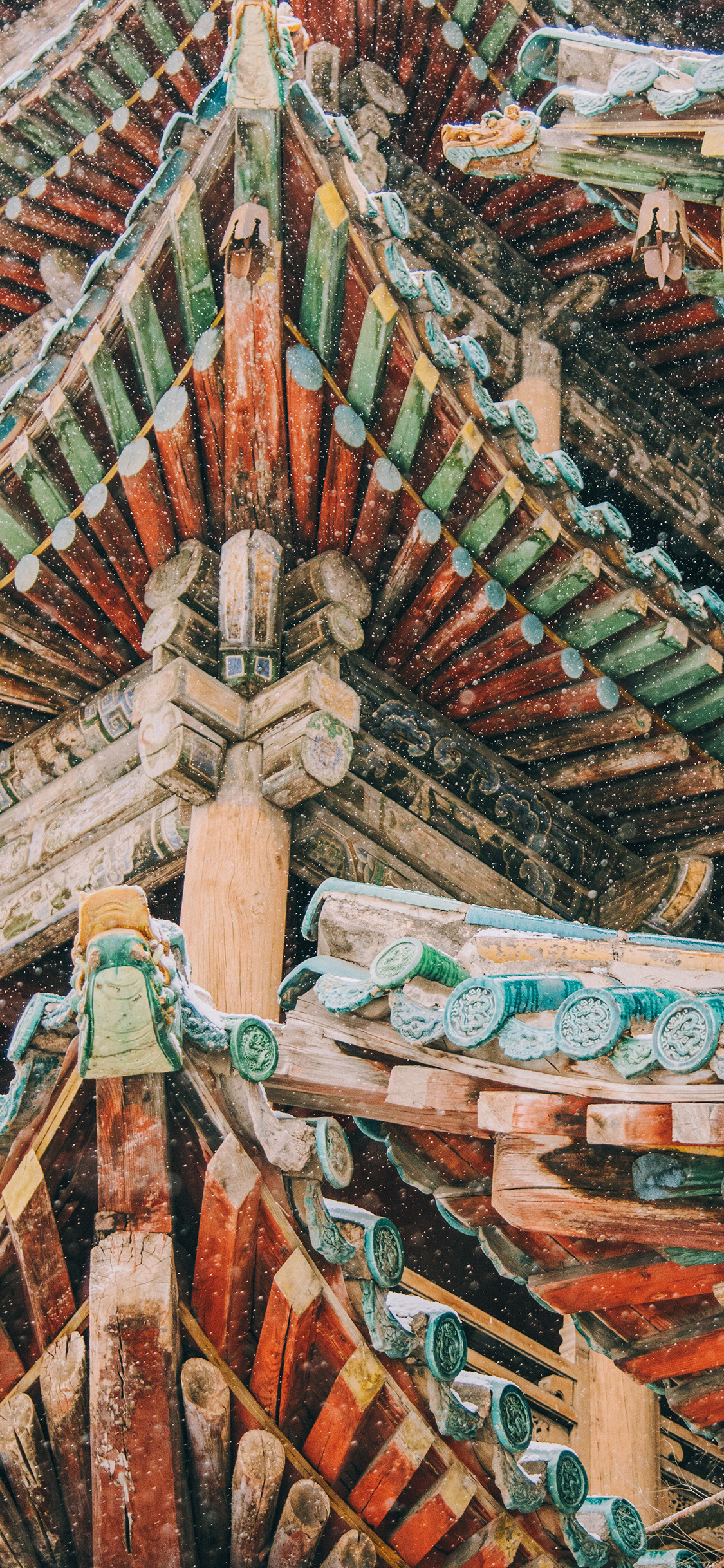 [2436×1125]屋檐 建筑 故宫 国风 宫廷 苹果手机壁纸图片