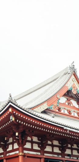 [2436x1125]屋檐 房屋 砖瓦 国风 苹果手机壁纸图片