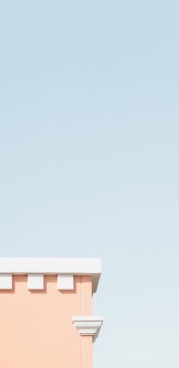 [2436x1125]屋顶 小清新 蓝天 简约 苹果手机壁纸图片