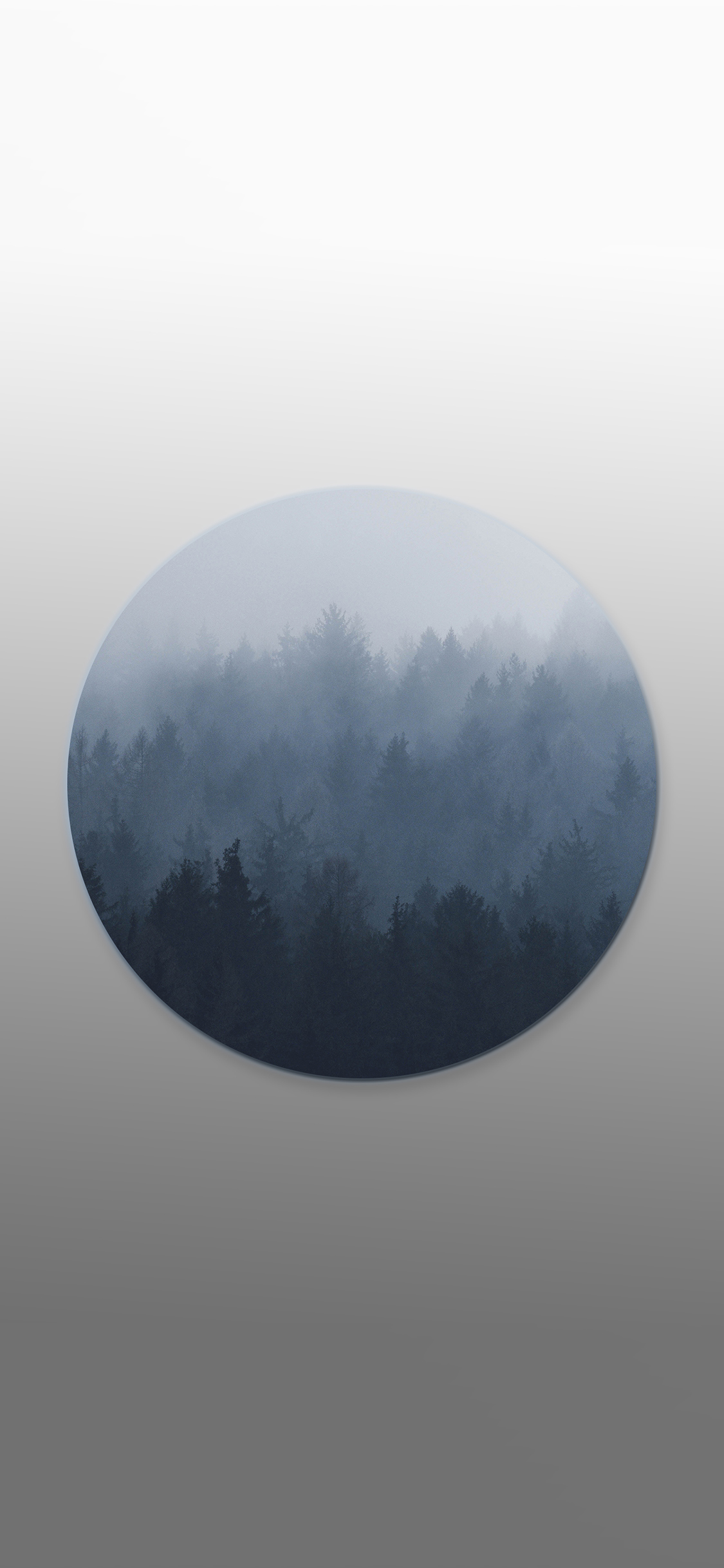 [2436×1125]山 意境 大自然 圆形 苹果手机壁纸图片