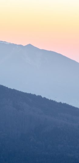 [2436x1125]山体 渐变 景色 群山 苹果手机壁纸图片
