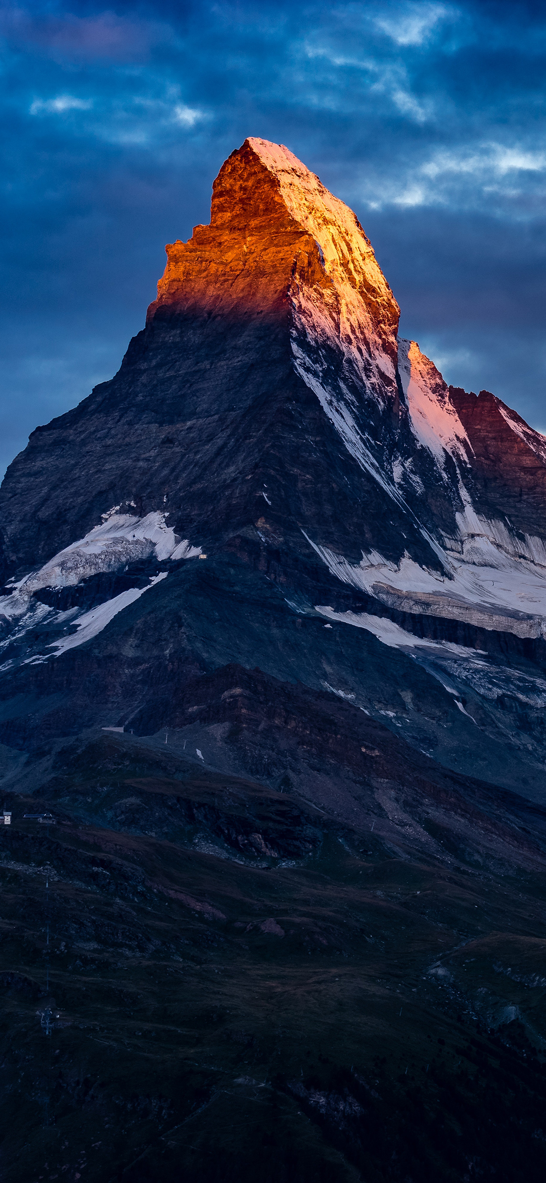 [2436×1125]山峰 美景 云层 自然 苹果手机壁纸图片