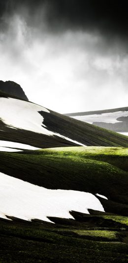 [2436x1125]山峰 自然 白雪 覆盖 苹果手机壁纸图片