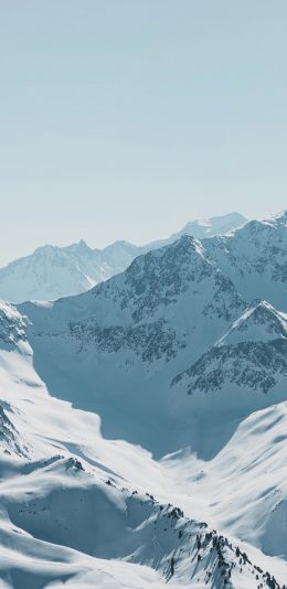 [2436x1125]山峰 雪山 白雪覆盖 壮观 苹果手机壁纸图片