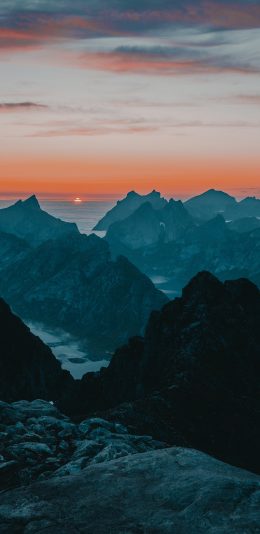 [2436x1125]山川 大海 大自然 日出 苹果手机壁纸图片