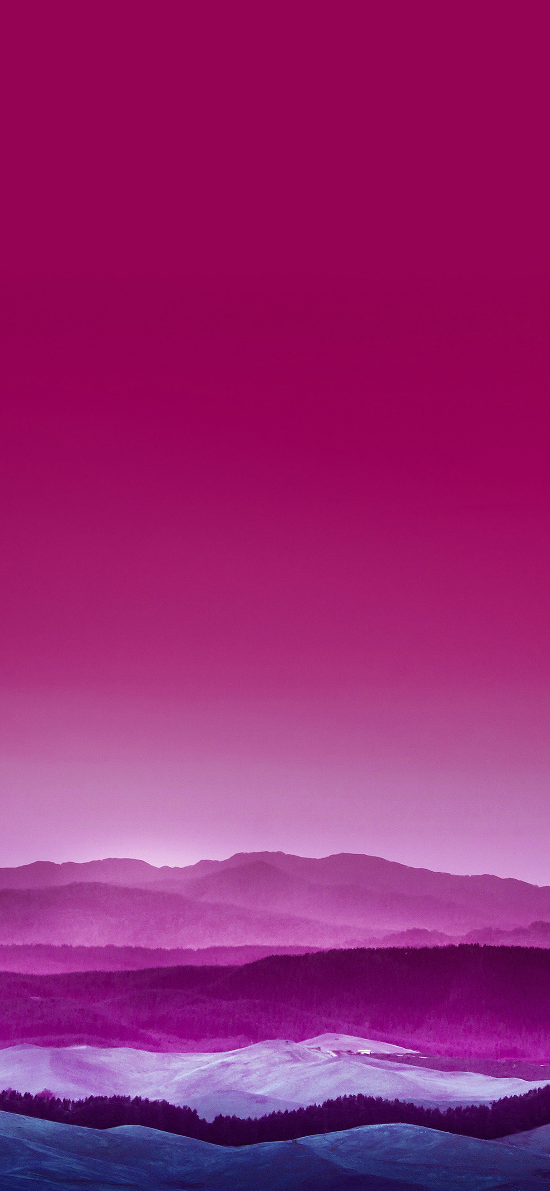 [2436×1125]山川 紫色 渐变 大自然 唯美 苹果手机壁纸图片