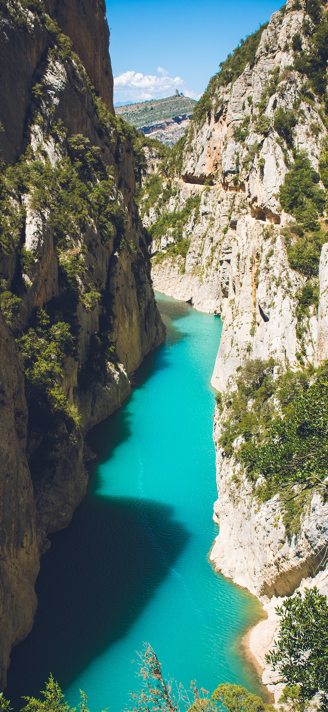 [2436×1125]山水 唯美 景色 阳关 苹果手机壁纸图片
