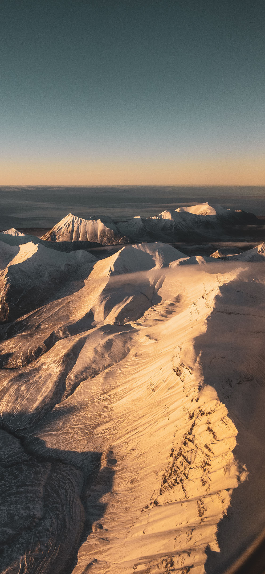 [2436×1125]山河 冰山 白雪覆盖 壮观 苹果手机壁纸图片