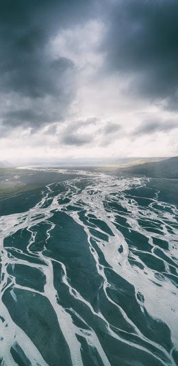 [2436x1125]山河 自然 河流 走向 壮观 苹果手机壁纸图片