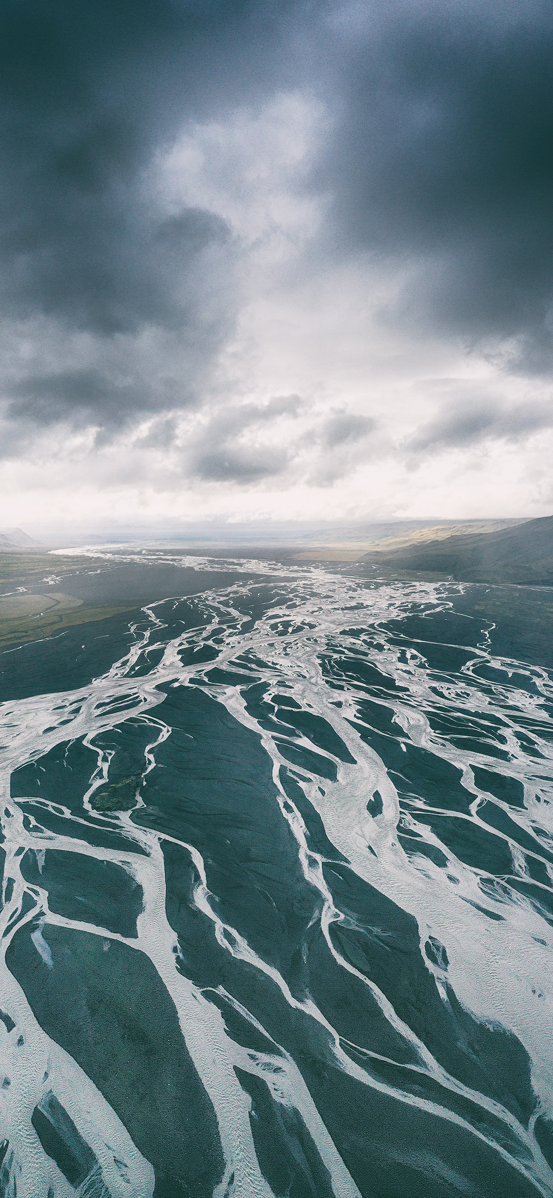 [2436×1125]山河 自然 河流 走向 壮观 苹果手机壁纸图片
