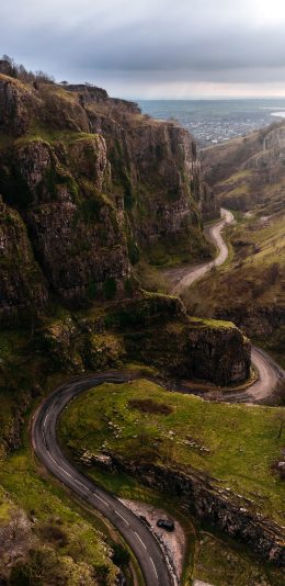 [2436x1125]山路 山川 景色 蜿蜒 苹果手机壁纸图片