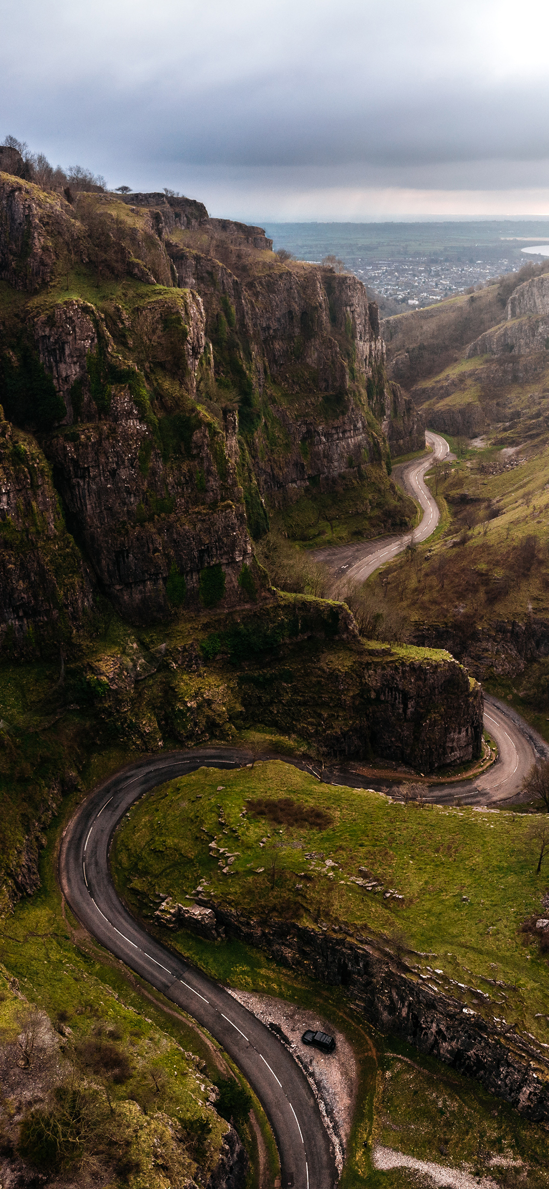 [2436×1125]山路 山川 景色 蜿蜒 苹果手机壁纸图片