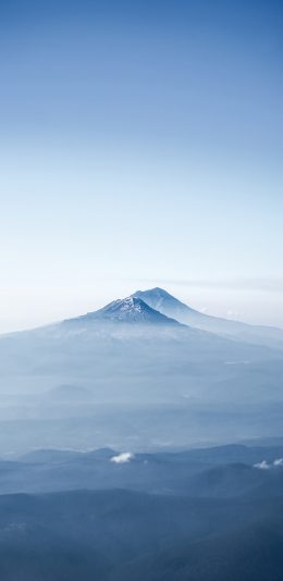 [2436x1125]山顶 蓝天 群山 蔚蓝 苹果手机壁纸图片