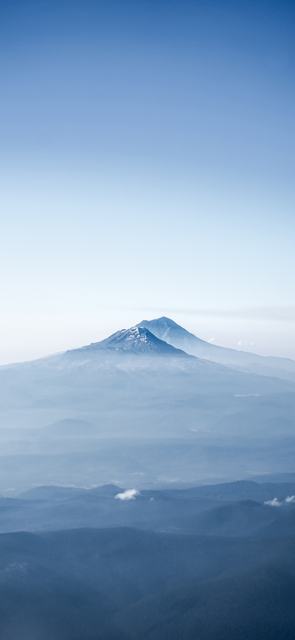 [2436×1125]山顶 蓝天 群山 蔚蓝 苹果手机壁纸图片