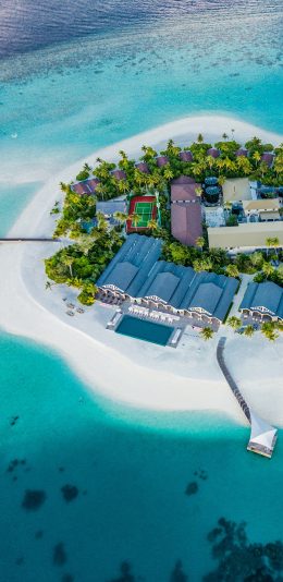 [2436x1125]岛屿 海景 海洋 度假 苹果手机壁纸图片