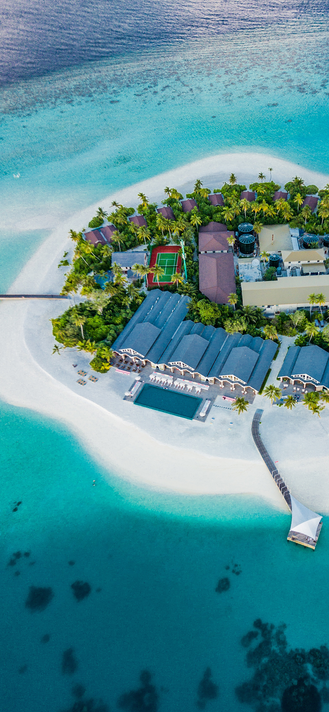 [2436×1125]岛屿 海景 海洋 度假 苹果手机壁纸图片