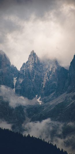 [2436x1125]崇山峻岭 群山 云雾缭绕 苹果手机壁纸图片
