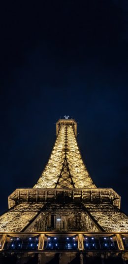 [2436x1125]巴黎 铁塔 景点 灯光 苹果手机壁纸图片