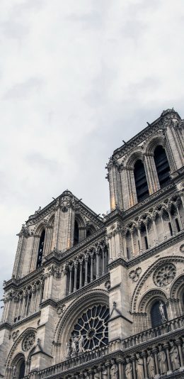 [2436x1125]巴黎圣母院 法国 建筑 欧洲 苹果手机壁纸图片