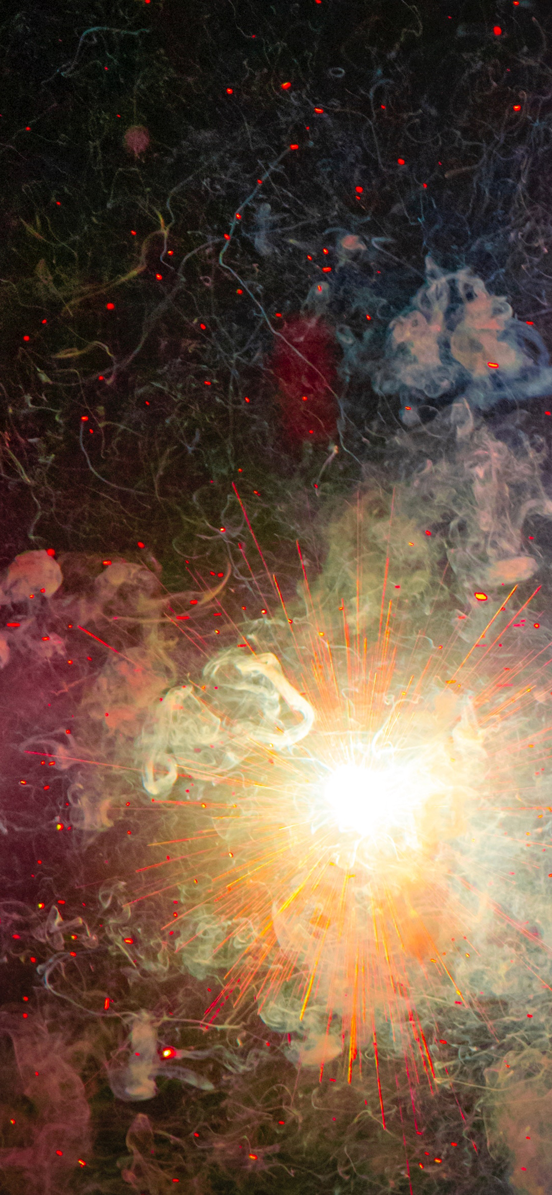 [2436×1125]庆祝 气氛 烟火 绽放 苹果手机壁纸图片