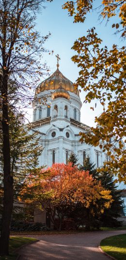 [2436x1125]庭院 建筑 城堡 异域 苹果手机壁纸图片