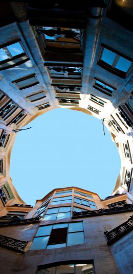 [2436x1125]建筑 仰视 楼房 房屋 苹果手机壁纸图片