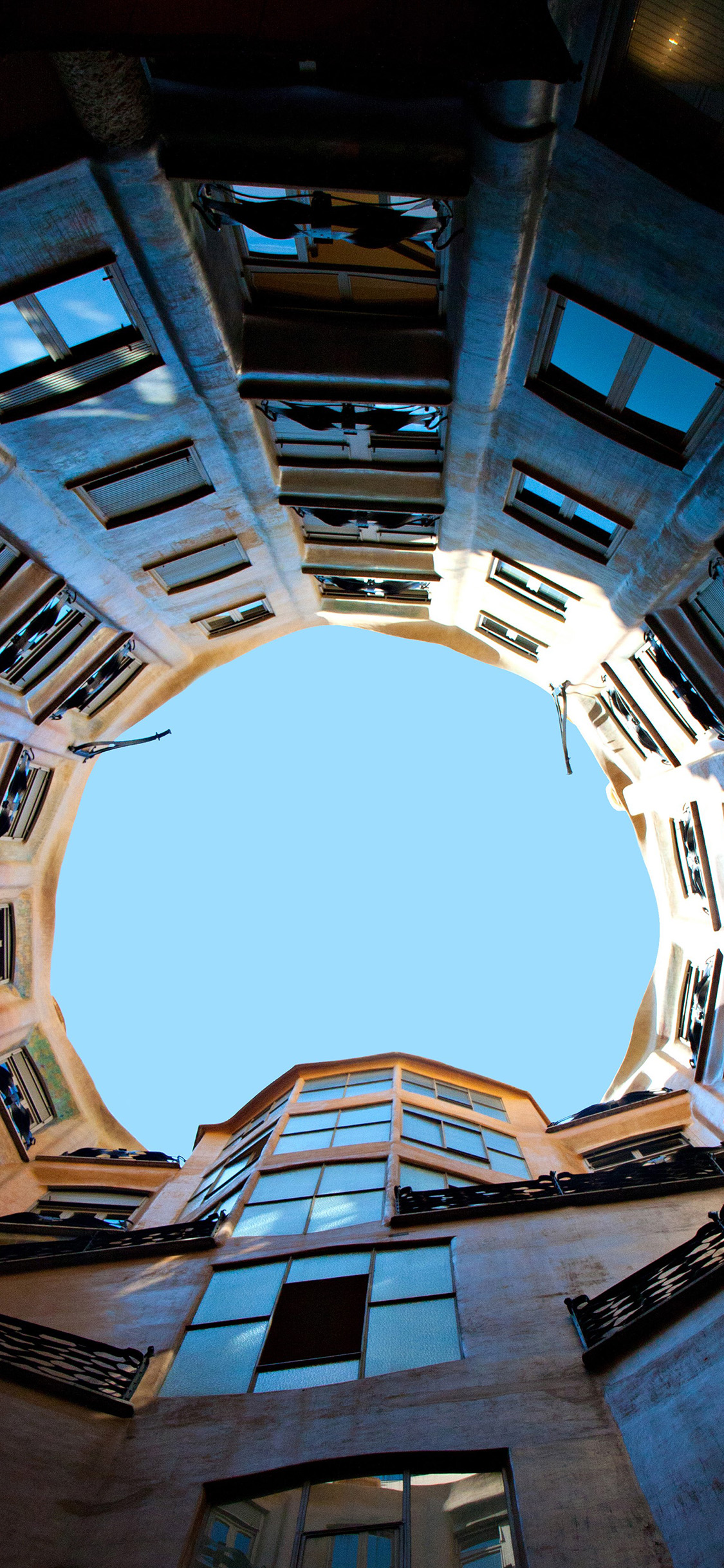 [2436×1125]建筑 仰视 楼房 房屋 苹果手机壁纸图片