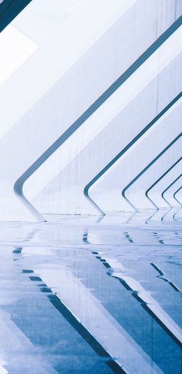 [2436x1125]建筑 倒影 对称 现代 水 苹果手机壁纸图片