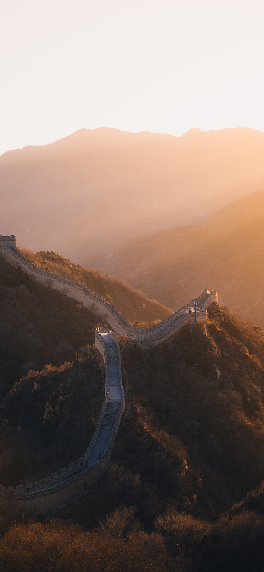 [2436×1125]建筑 地标 万里长城 中国 苹果手机壁纸图片