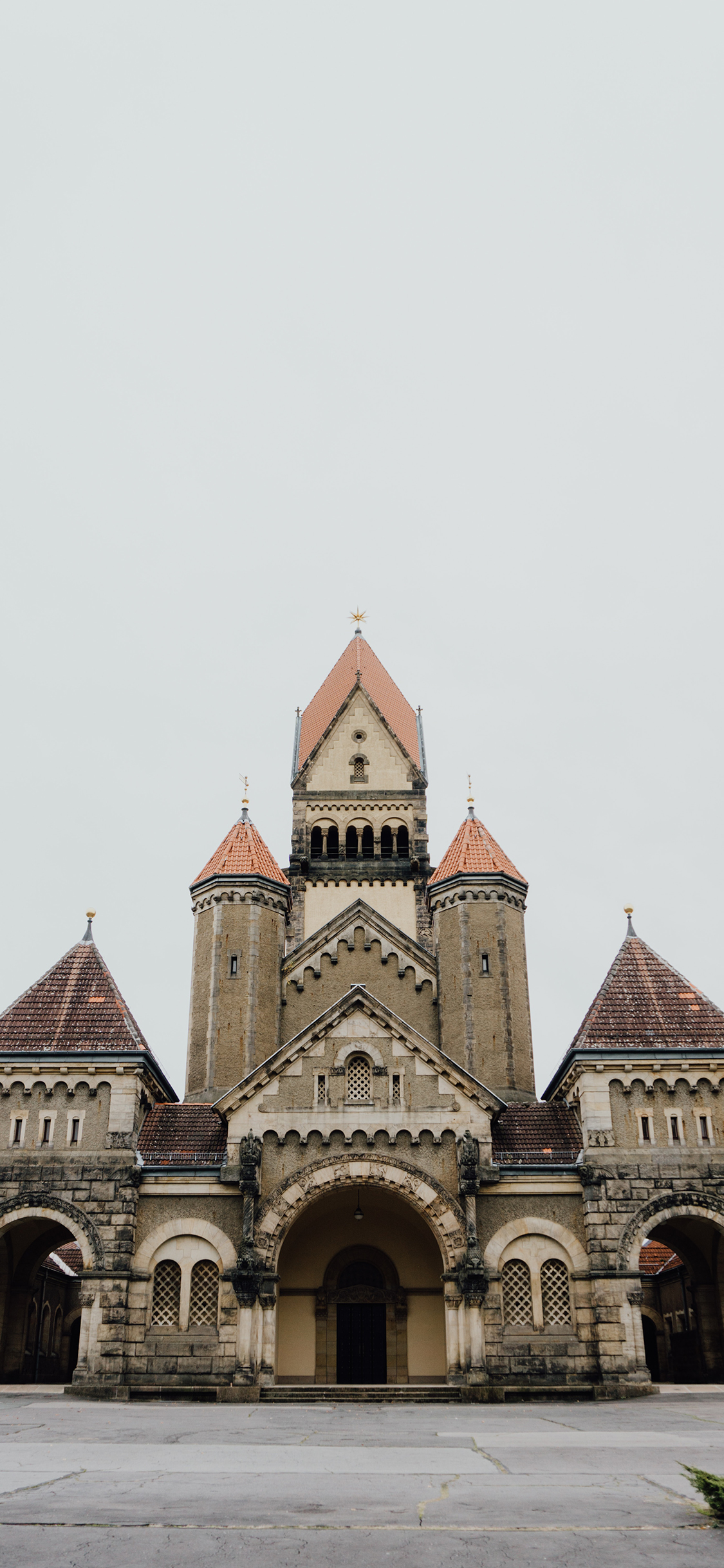 [2436×1125]建筑 城堡 异域 对称 苹果手机壁纸图片