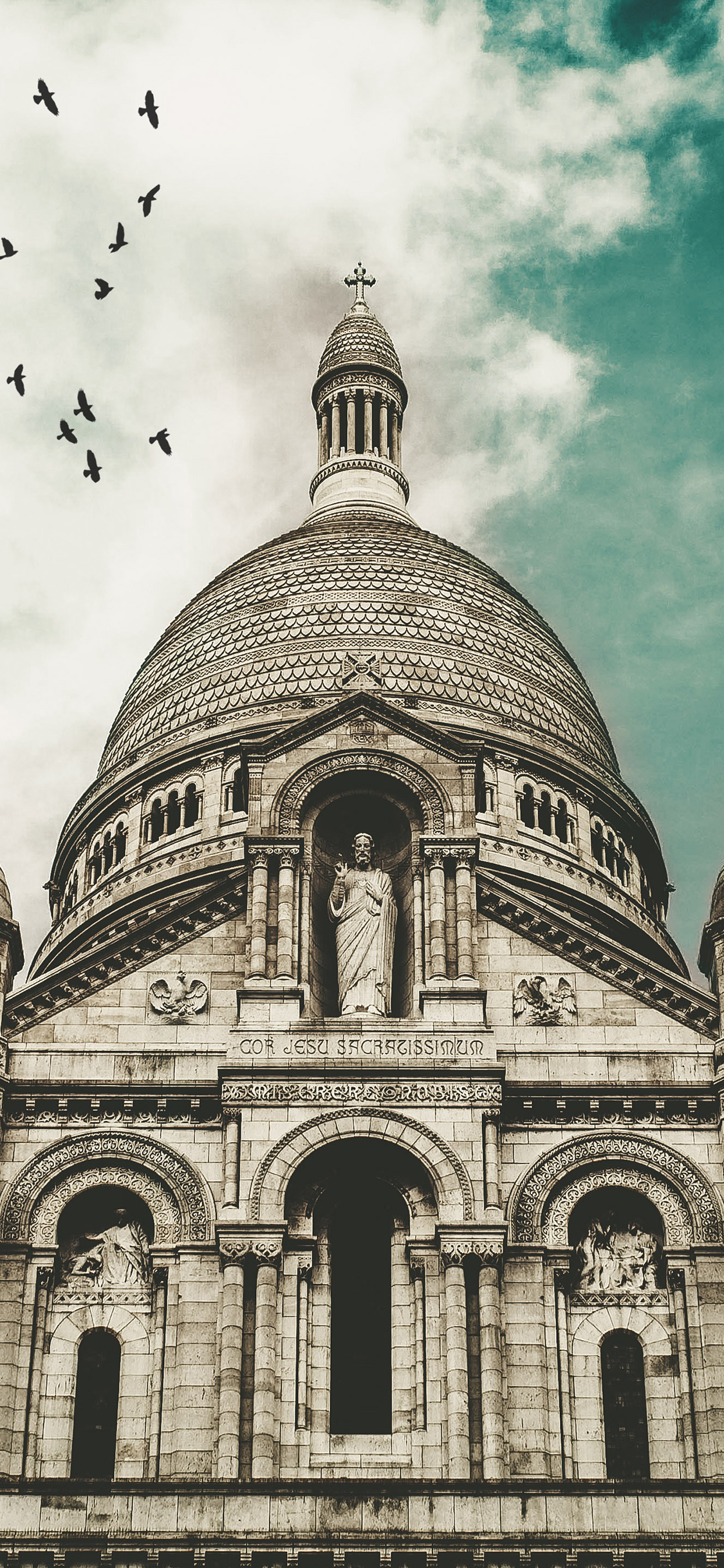 [2436×1125]建筑 城堡 欧式 天空 异国 苹果手机壁纸图片