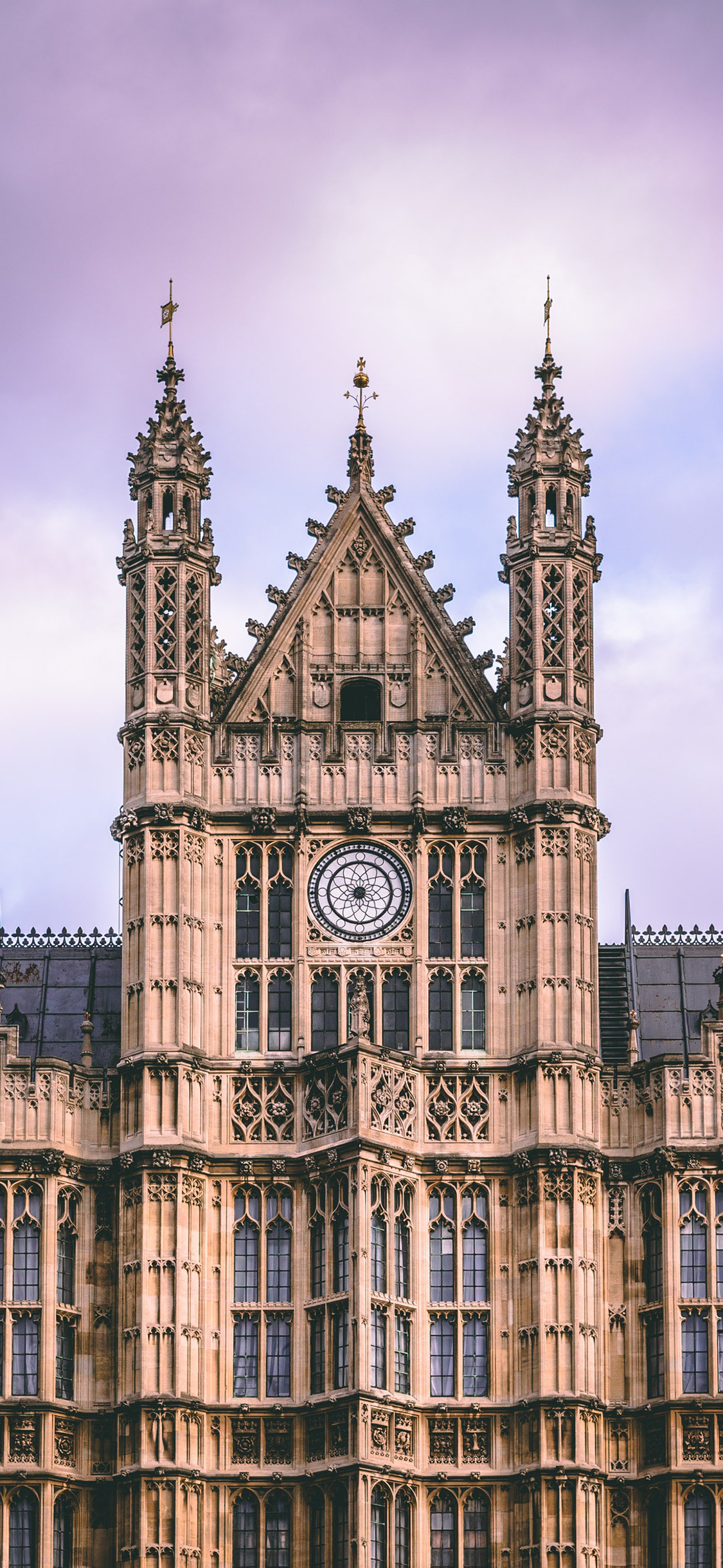 [2436×1125]建筑 城堡 钟表 设计 苹果手机壁纸图片