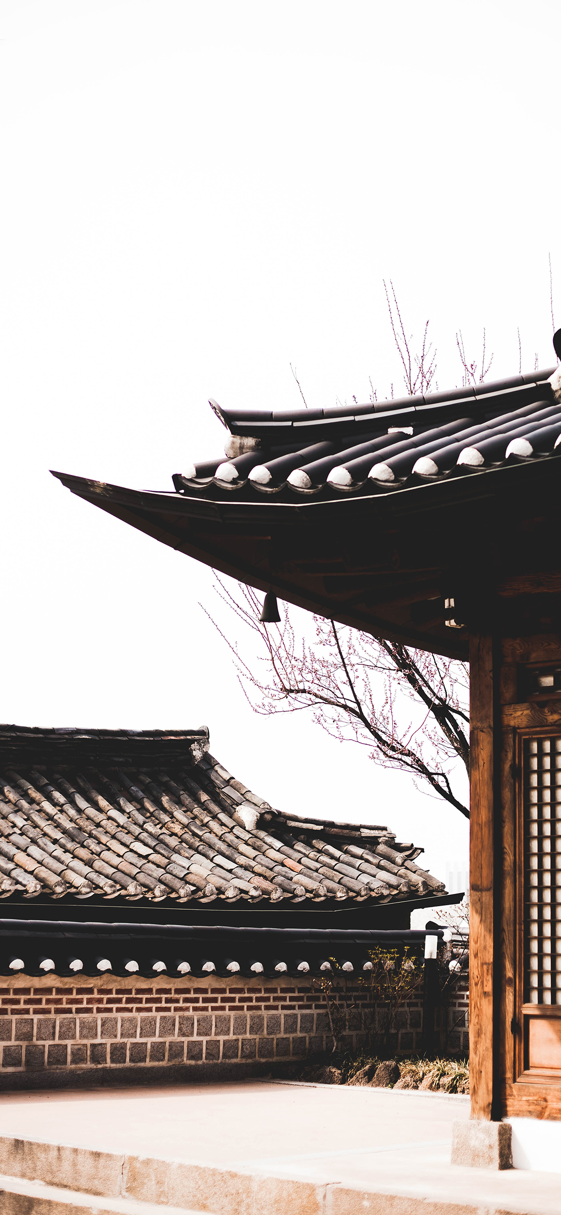 [2436×1125]建筑 复古 特色 屋檐 苹果手机壁纸图片