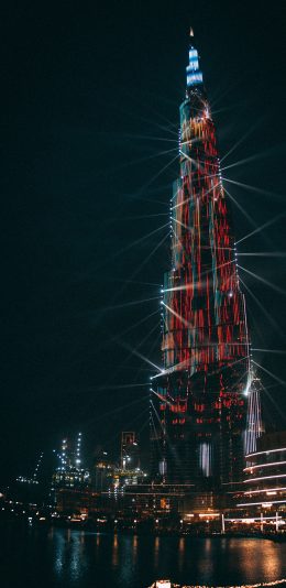 [2436x1125]建筑 夜景 灯光 夜晚 苹果手机壁纸图片