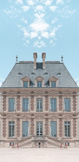 [2436x1125]建筑 天空 清新 对称 苹果手机壁纸图片